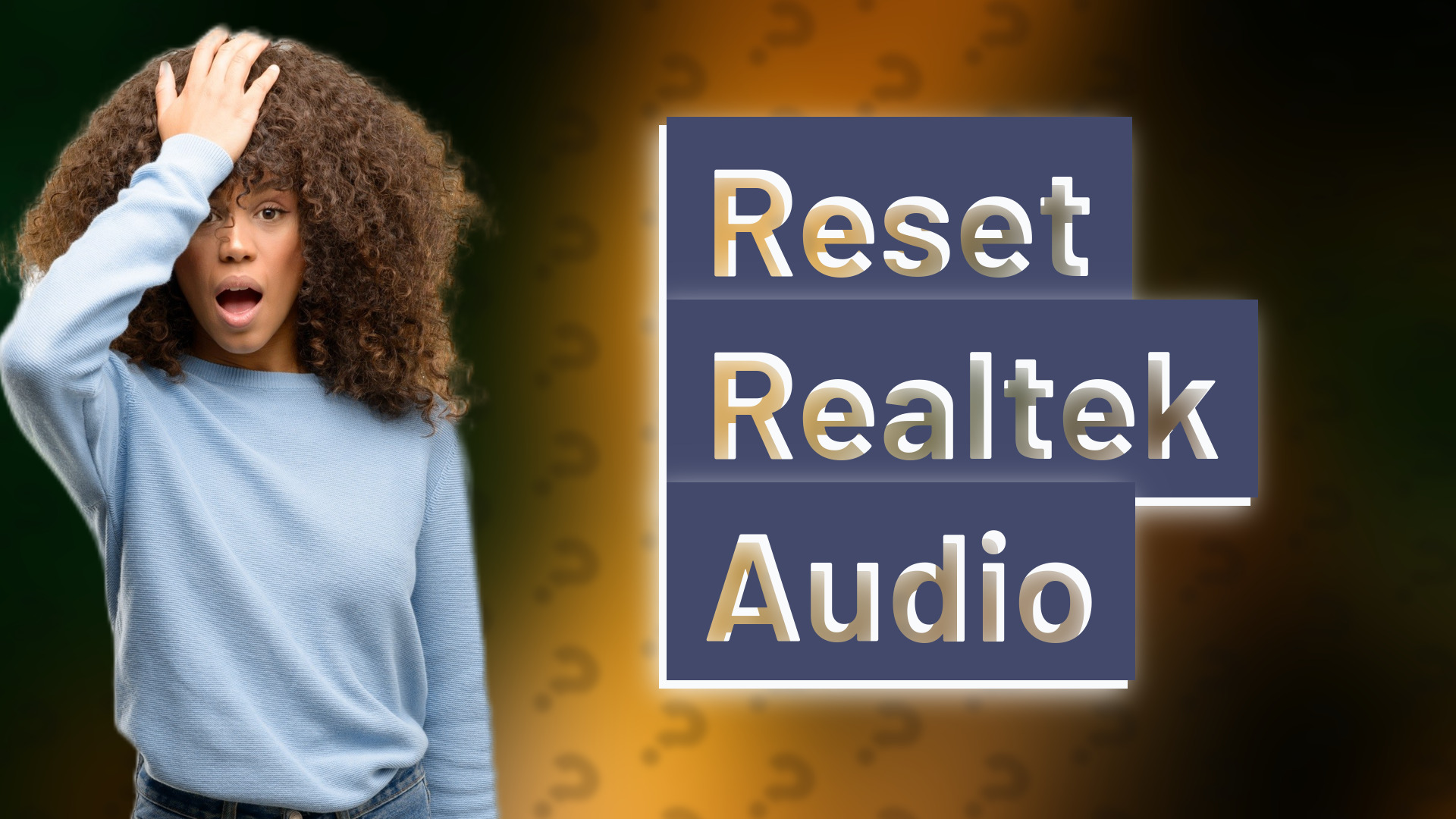 Reset Realtek Audio