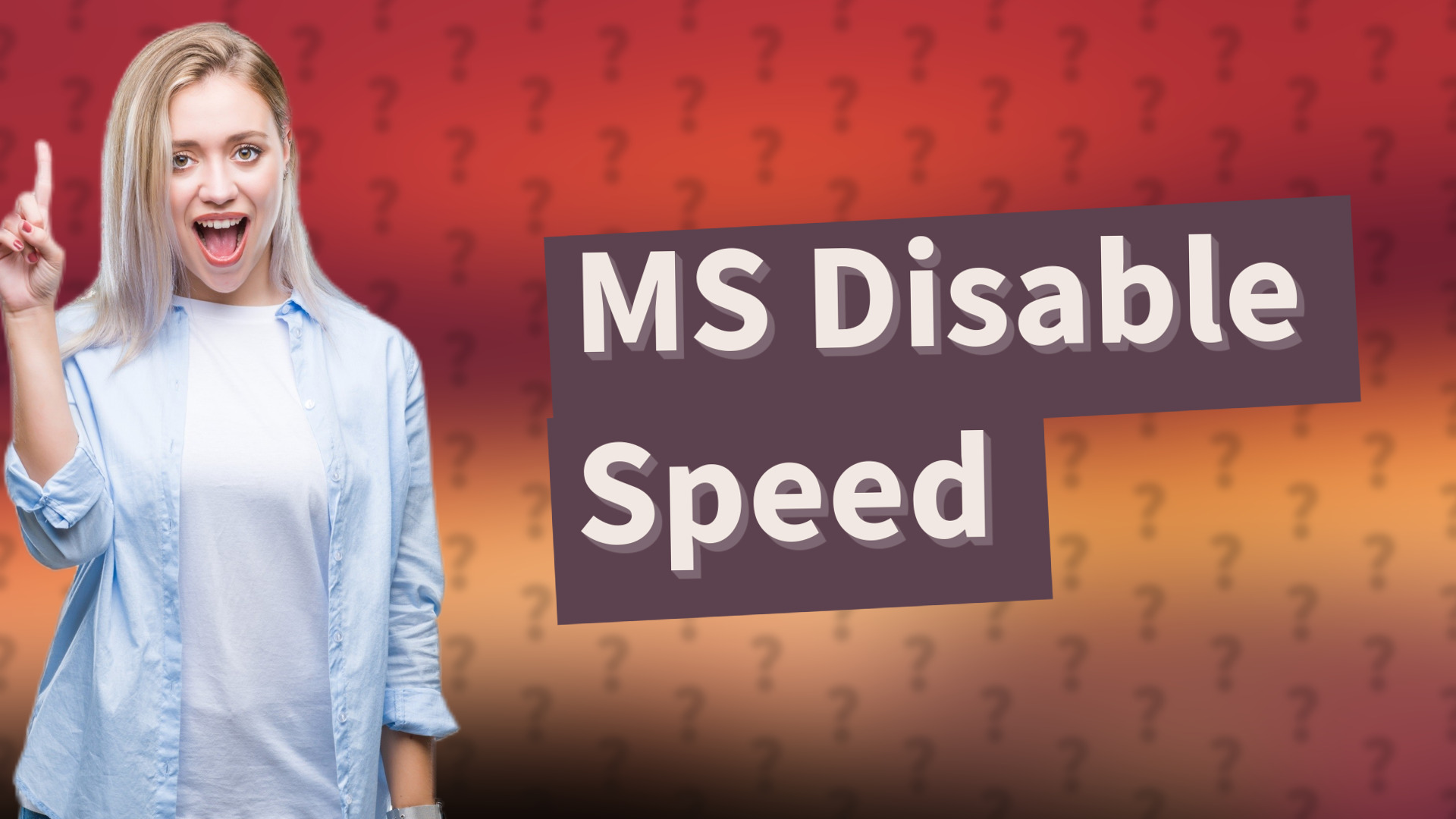 MS Disable Speed
