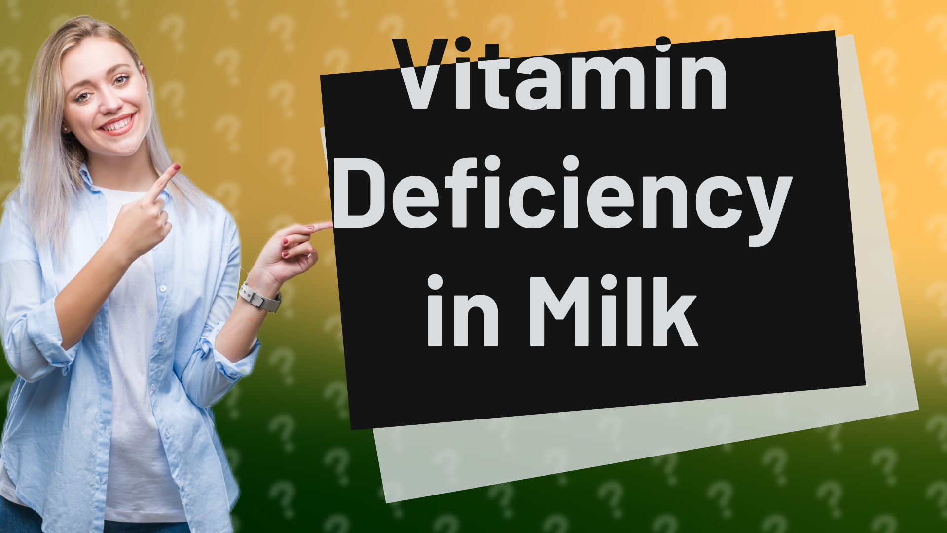 Vitamin Deficiency in Milk