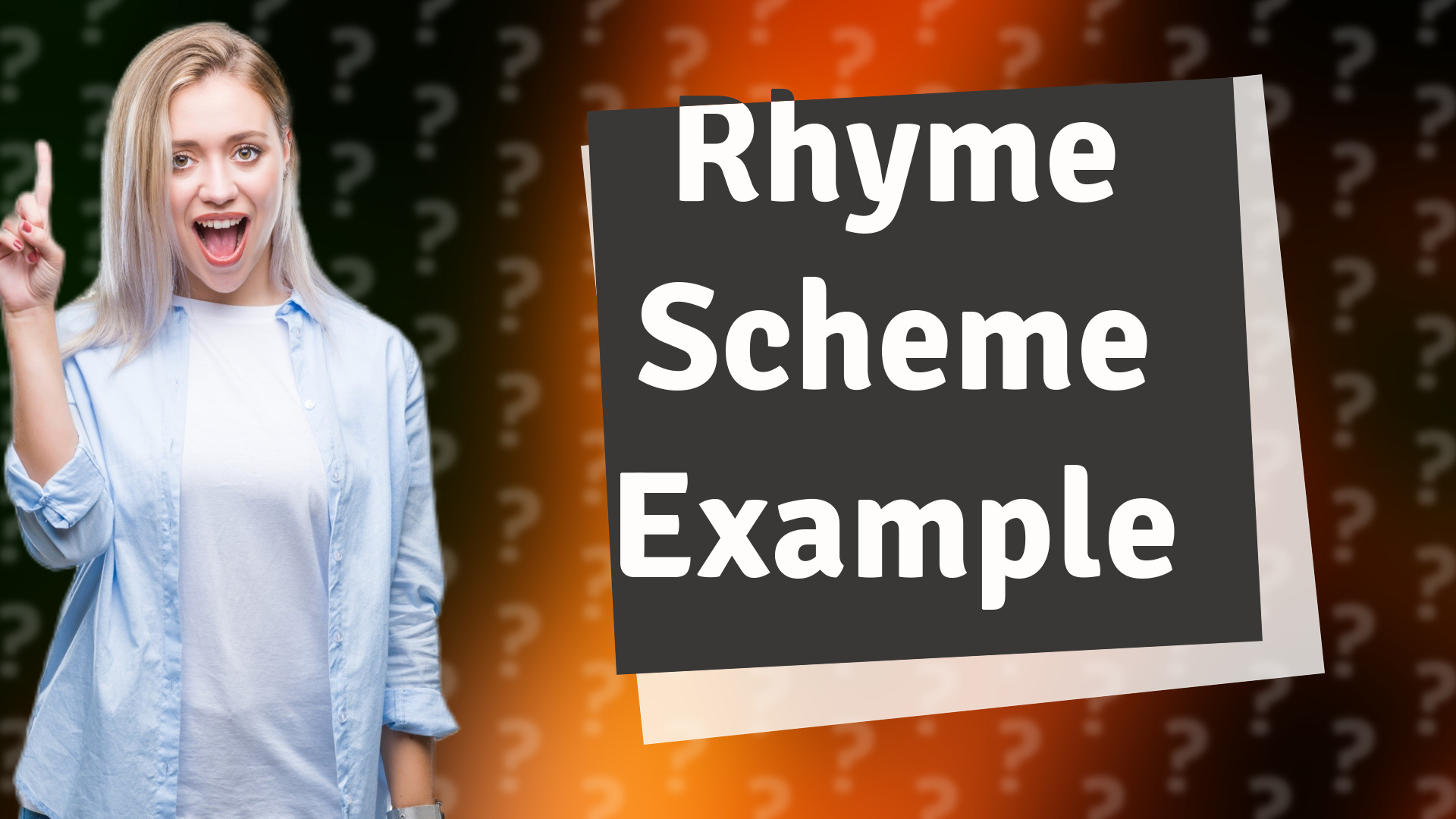 Rhyme Scheme Example