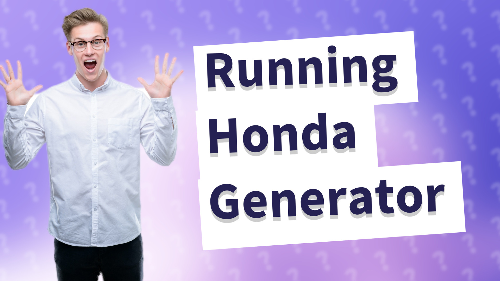 Running Honda Generator