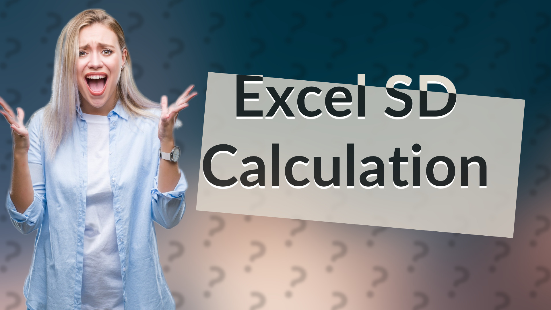 Excel SD Calculation