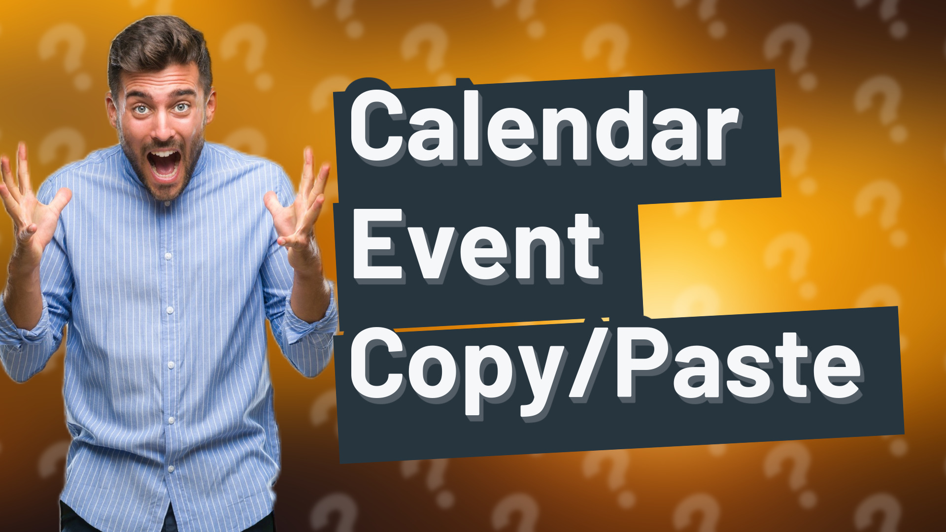 Calendar Event Copy/Paste