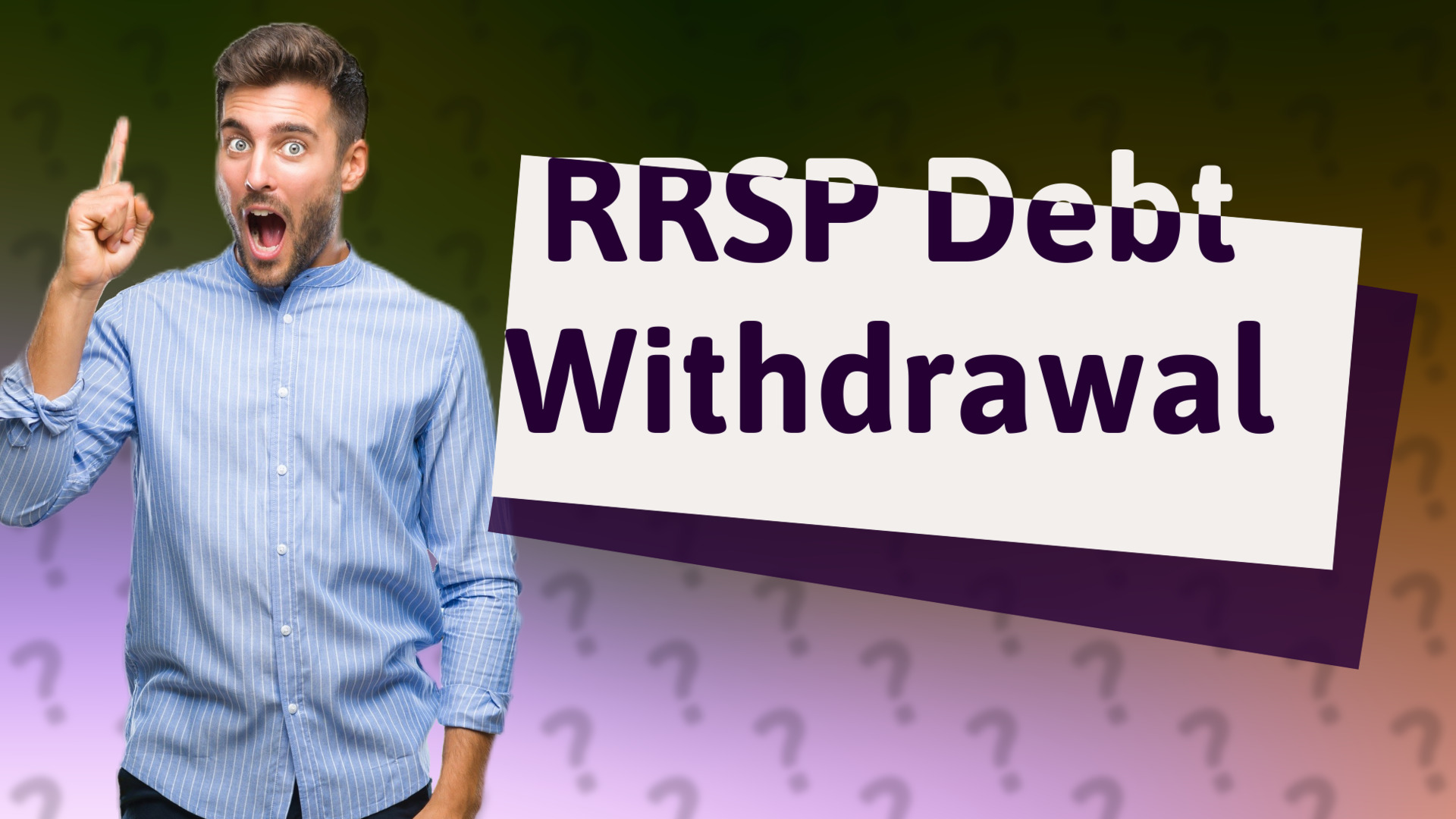 RRSP Debt Withdrawal