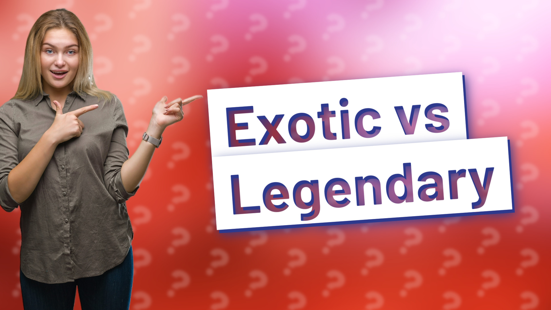 Exotic vs Legendary