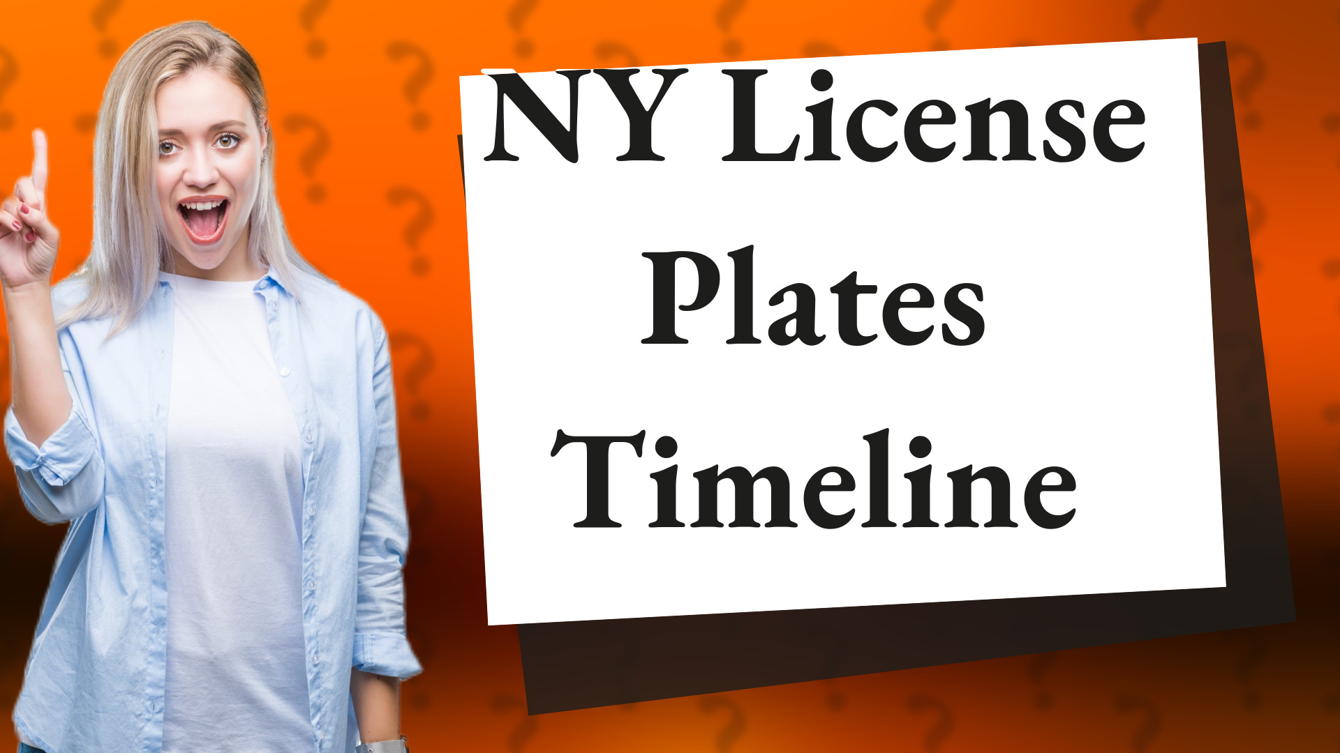 NY License Plates Timeline