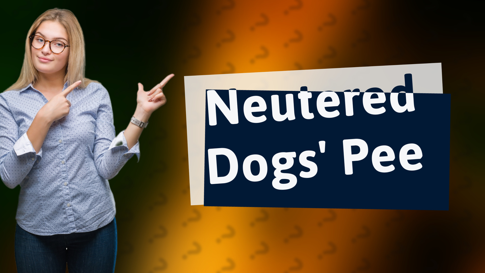 Neutered Dogs' Pee