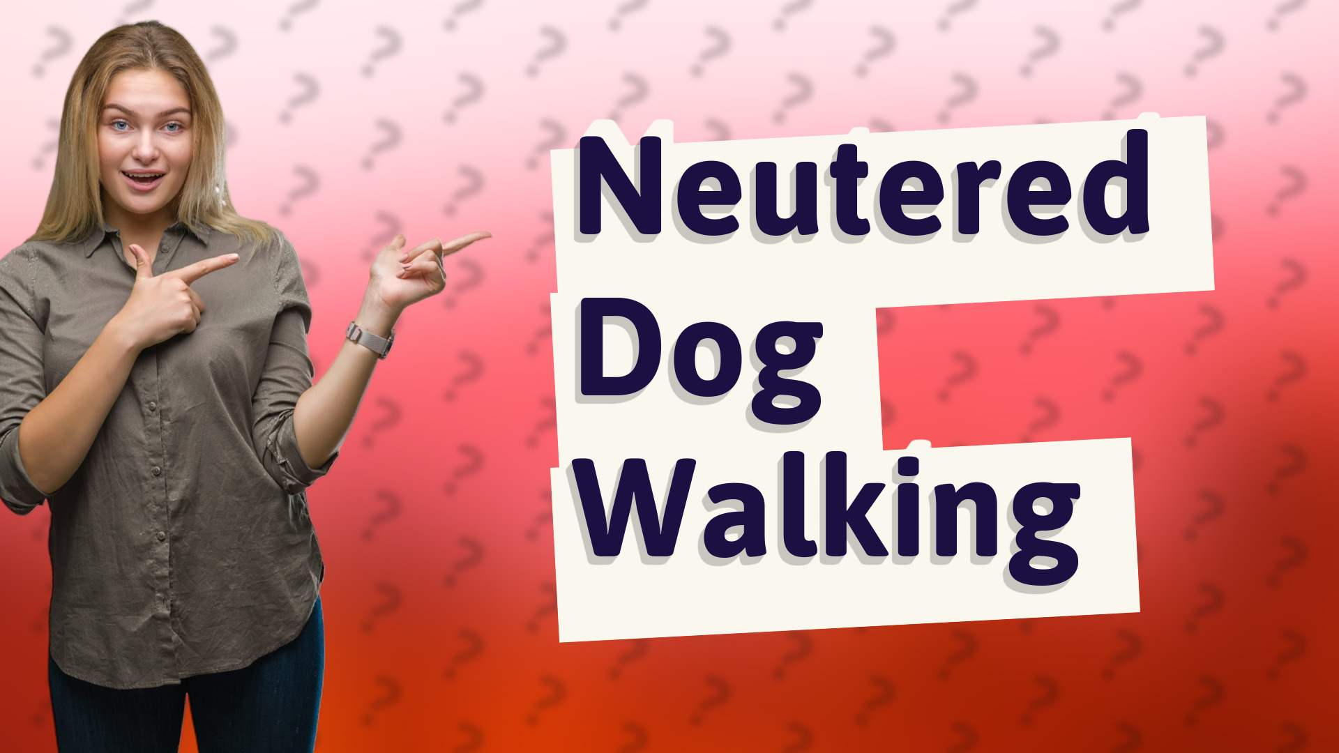 Neutered Dog Walking