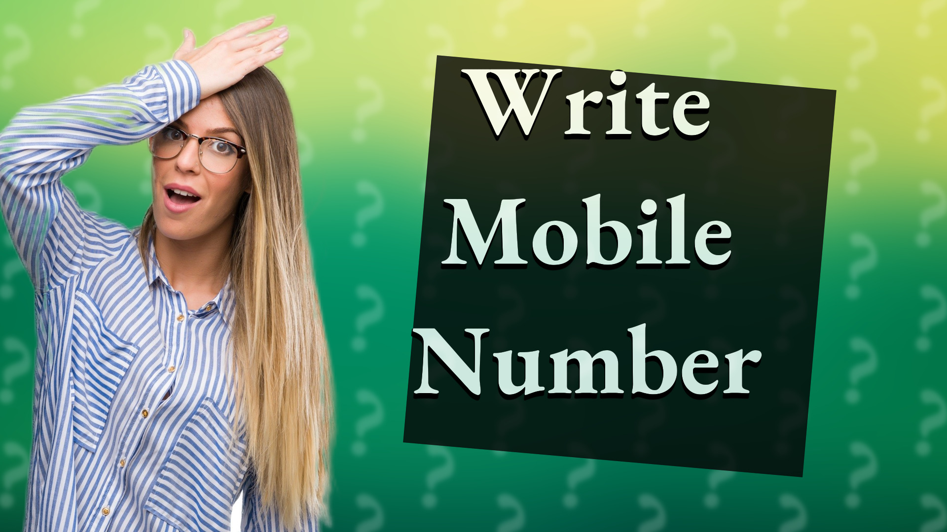 Write Mobile Number