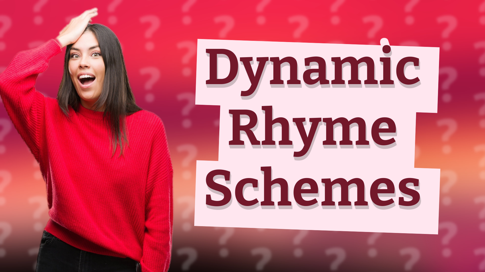 Dynamic Rhyme Schemes