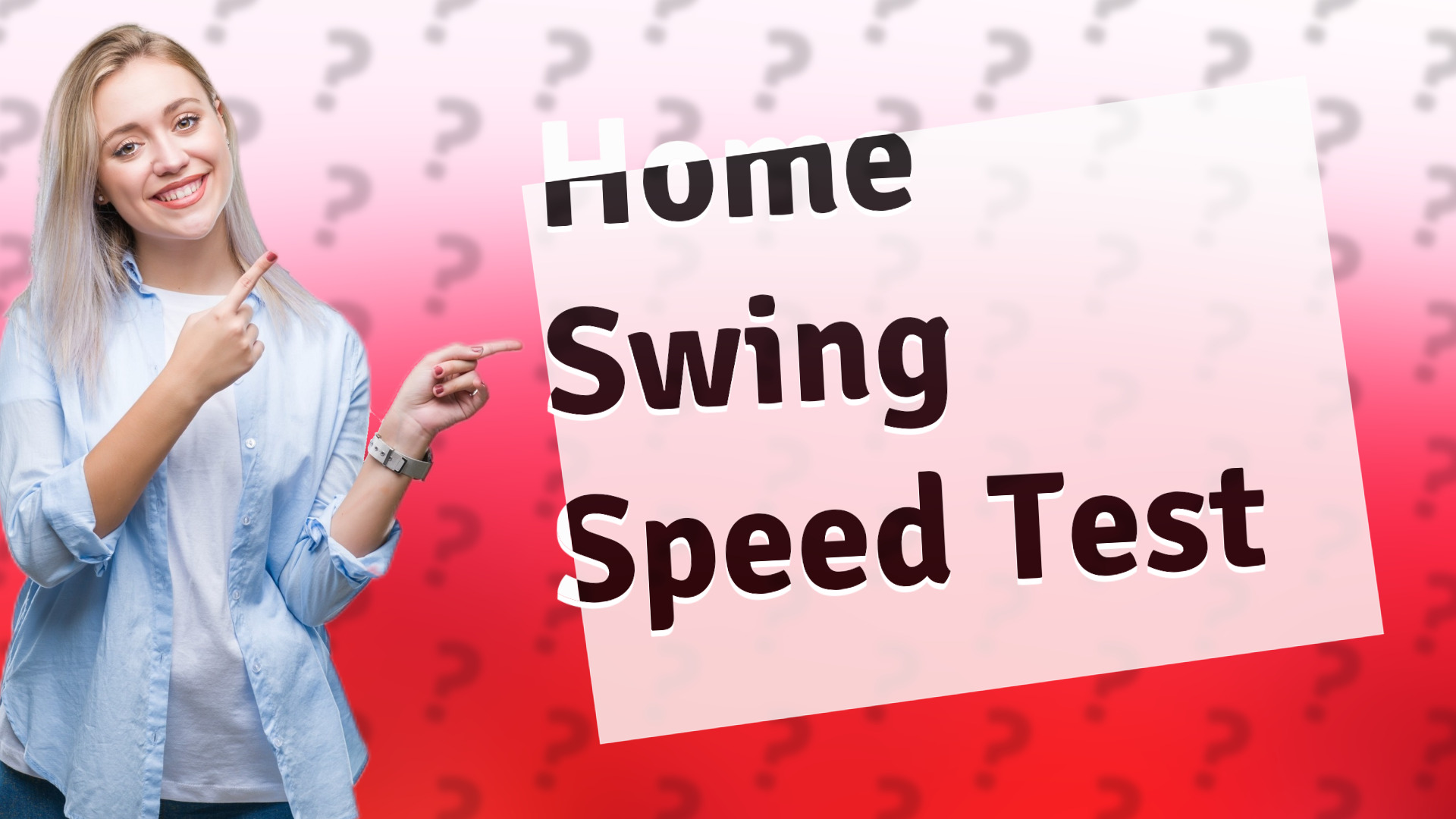 Home Swing Speed Test