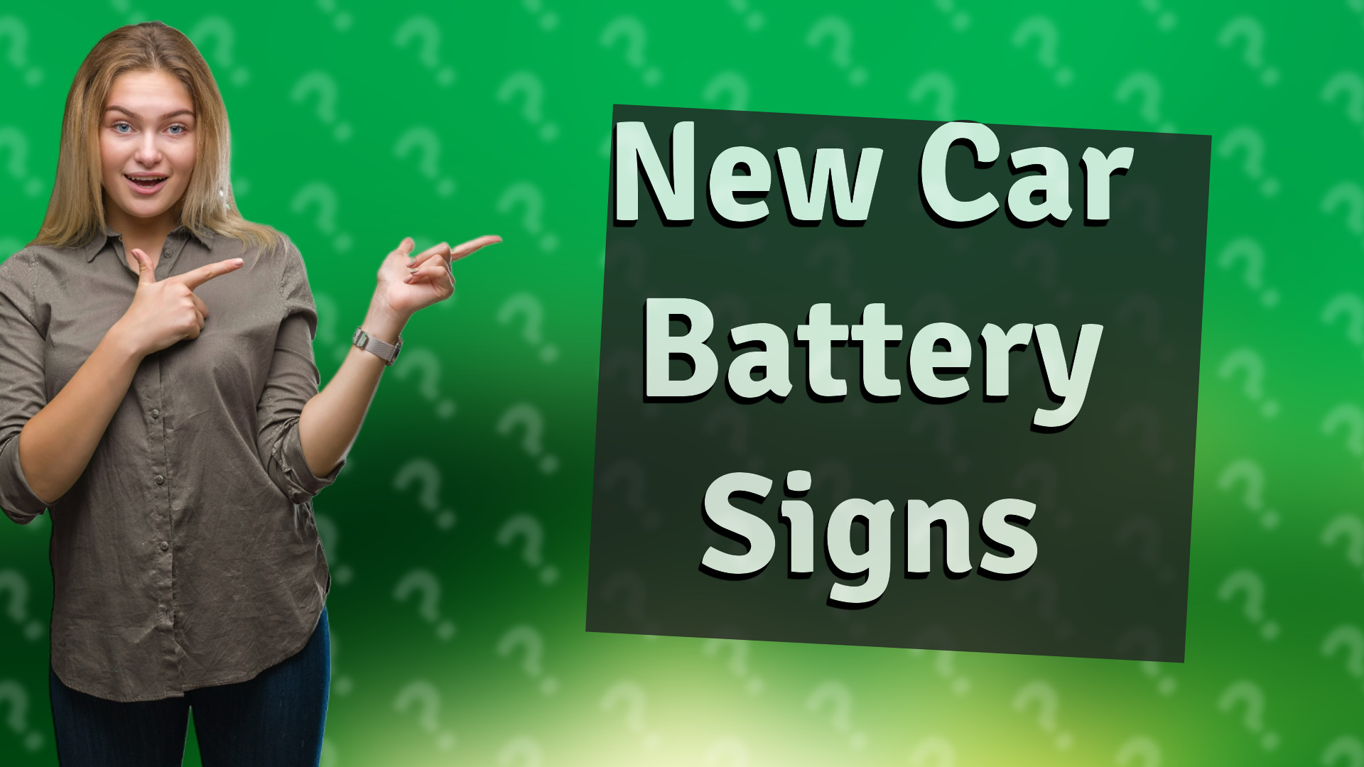 New Car Battery Signs