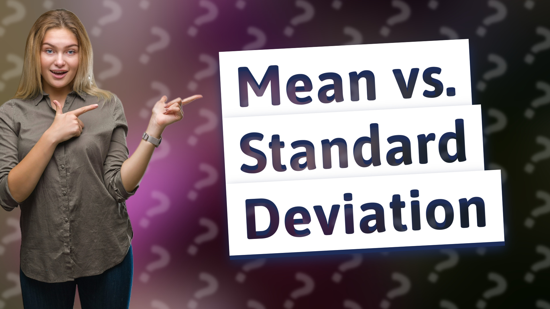 Mean vs. Standard Deviation
