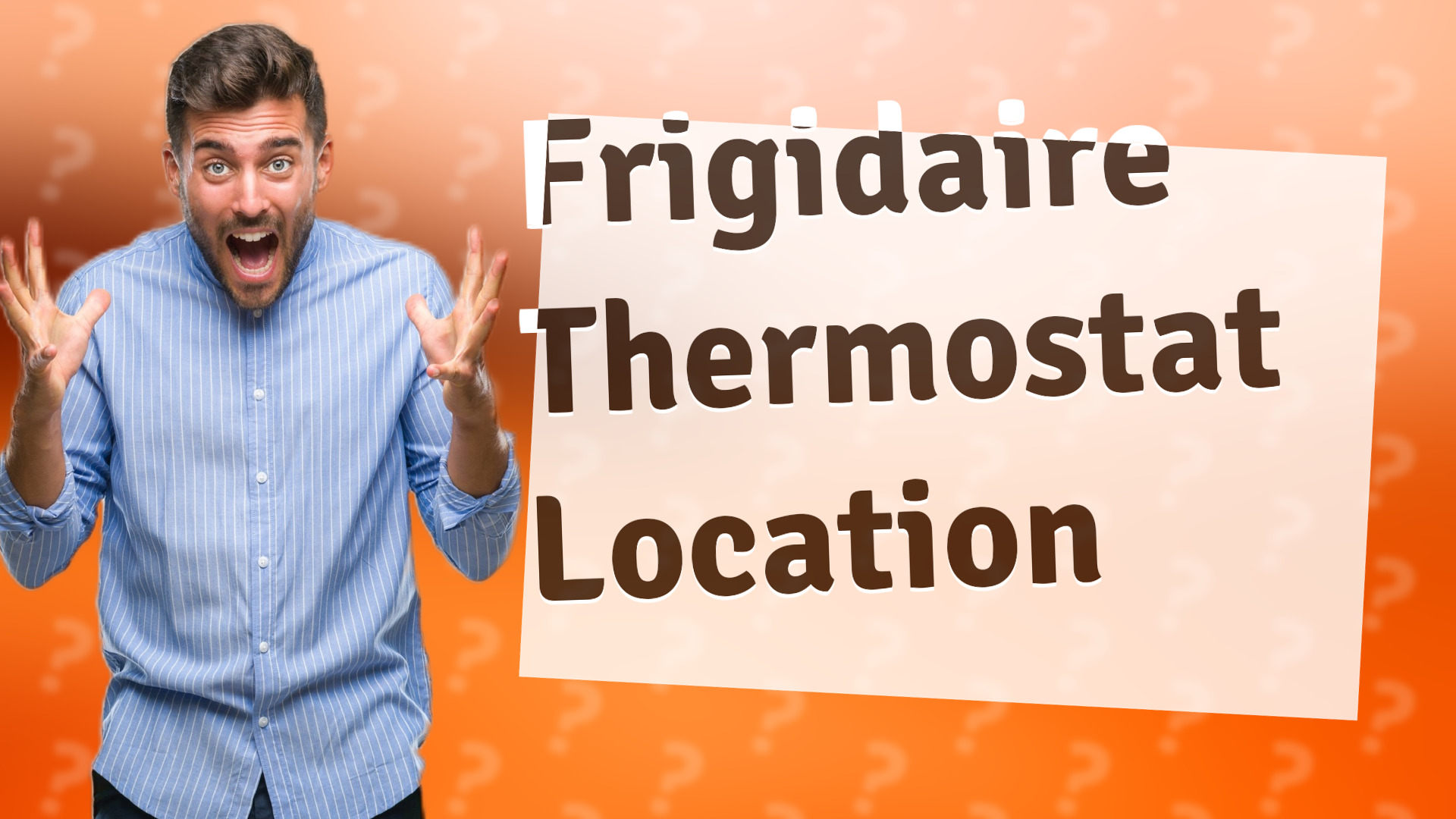 Frigidaire Thermostat Location