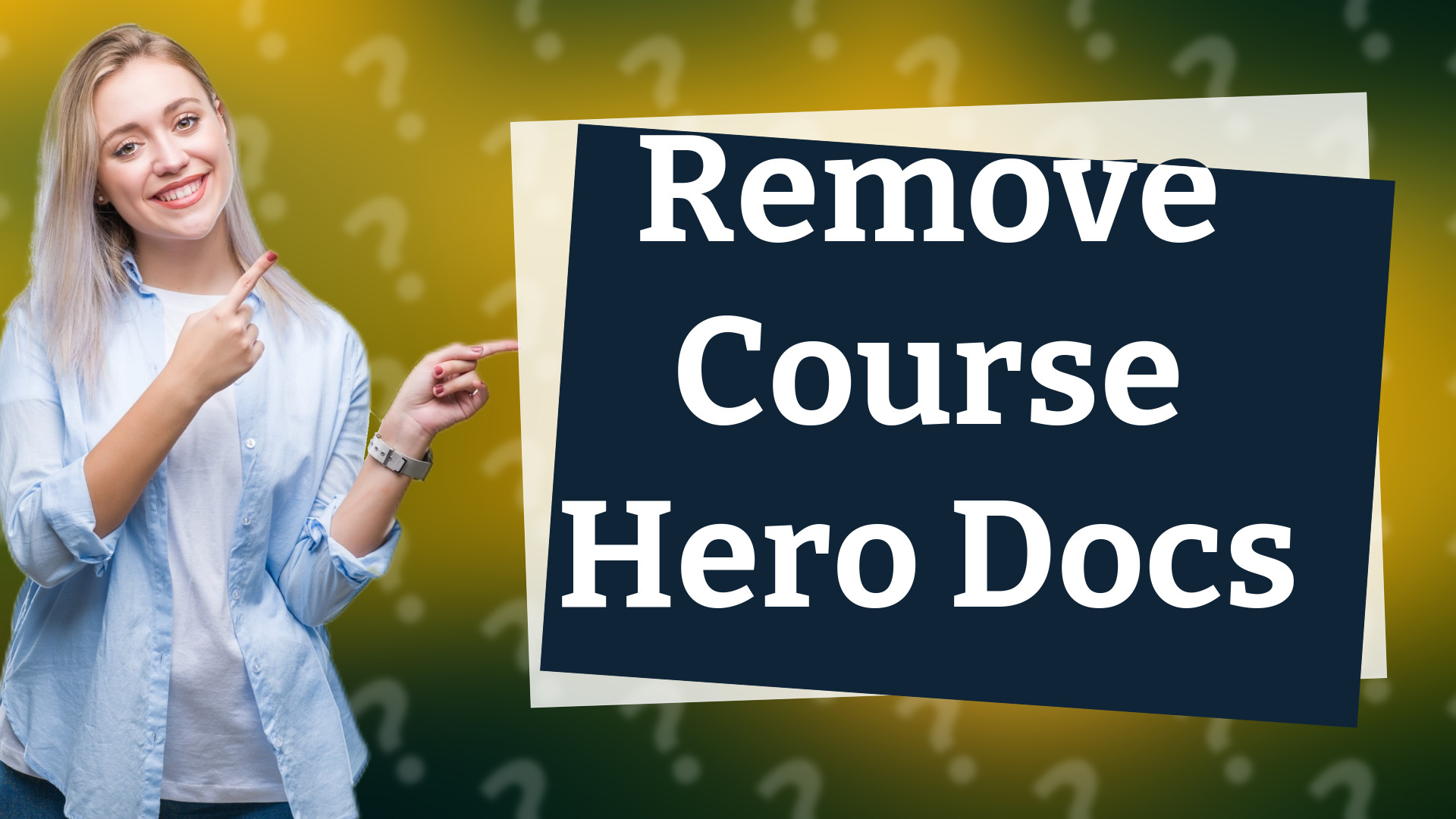 Remove Course Hero Docs