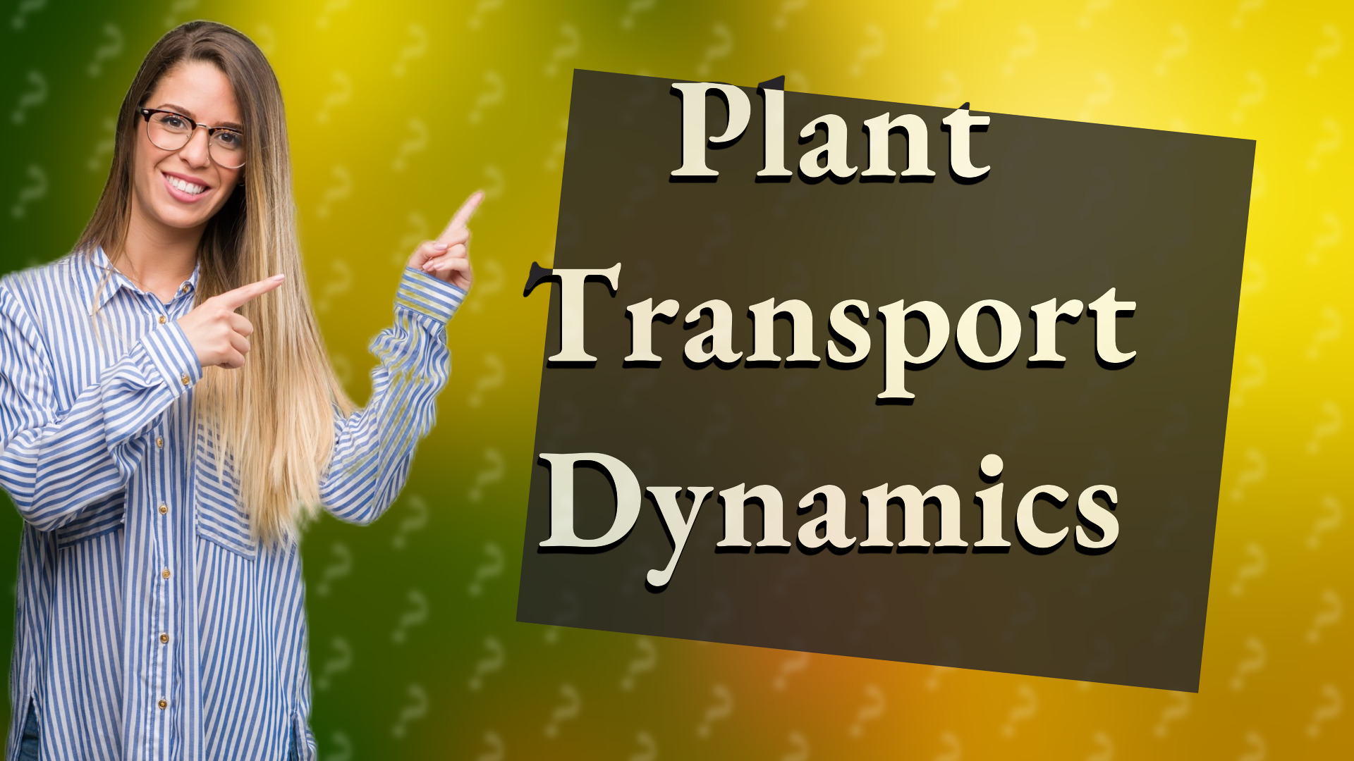 Plant Transport Dynamics