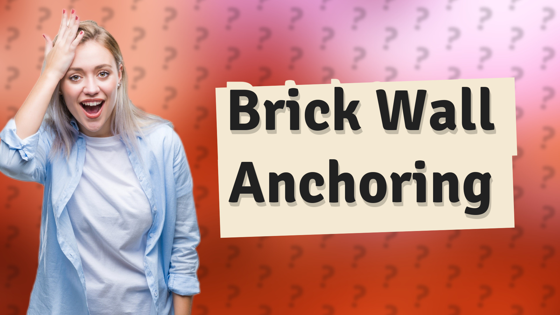 Brick Wall Anchoring