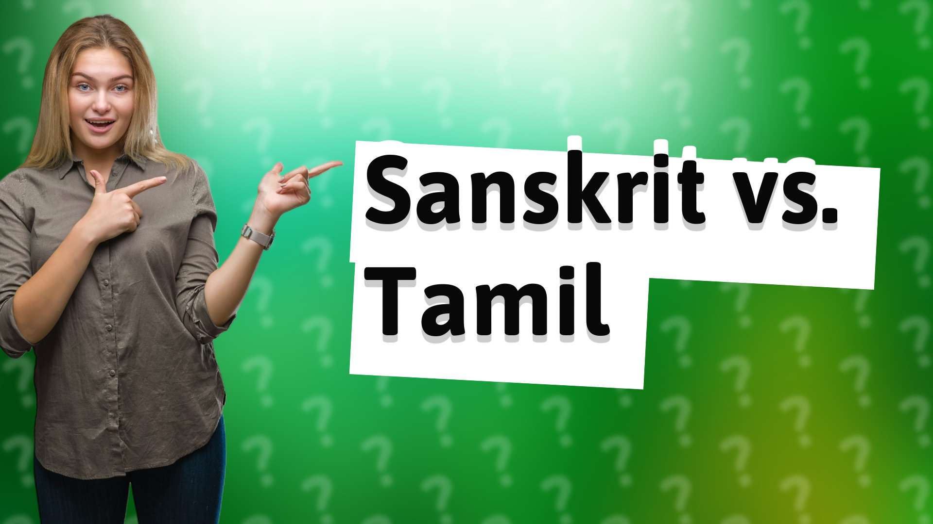 Sanskrit vs. Tamil