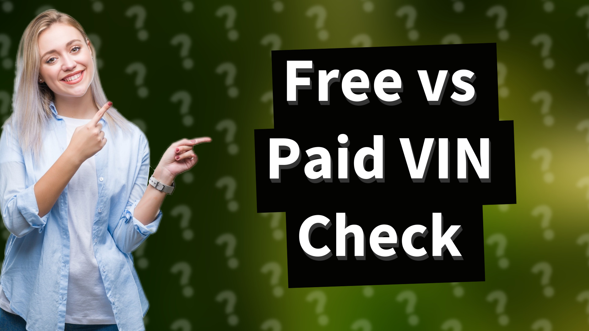 Free vs Paid VIN Check
