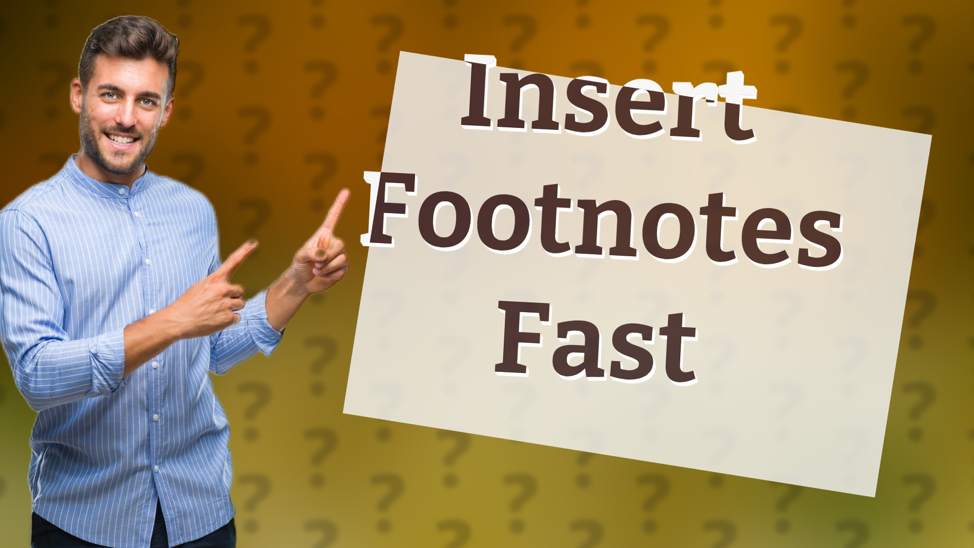 Insert Footnotes Fast