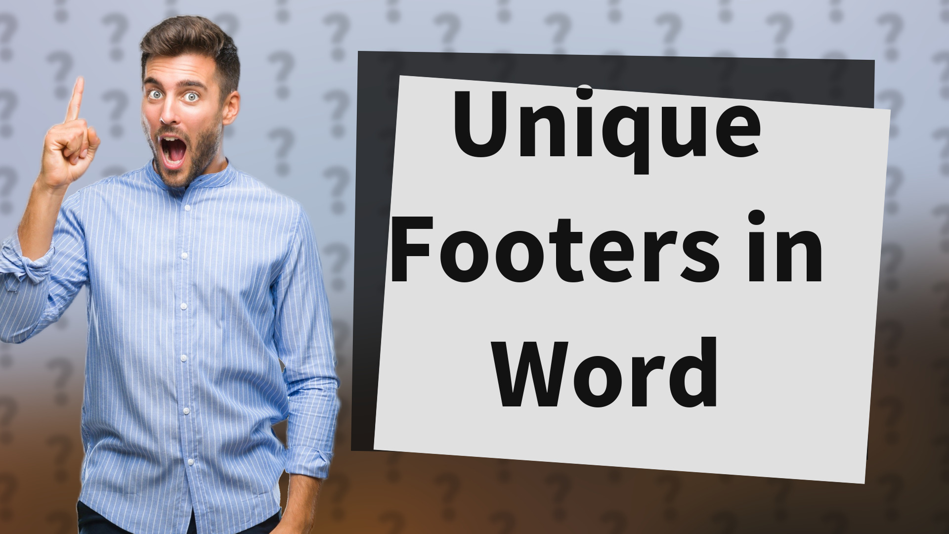 Unique Footers in Word