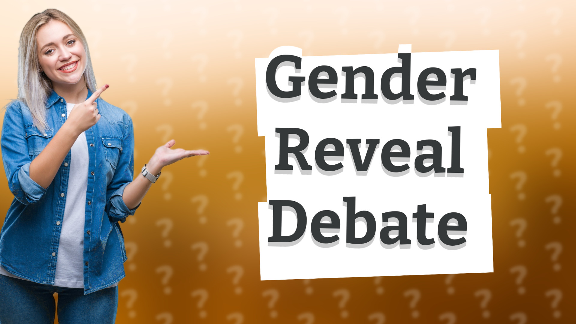Gender Reveal Debate