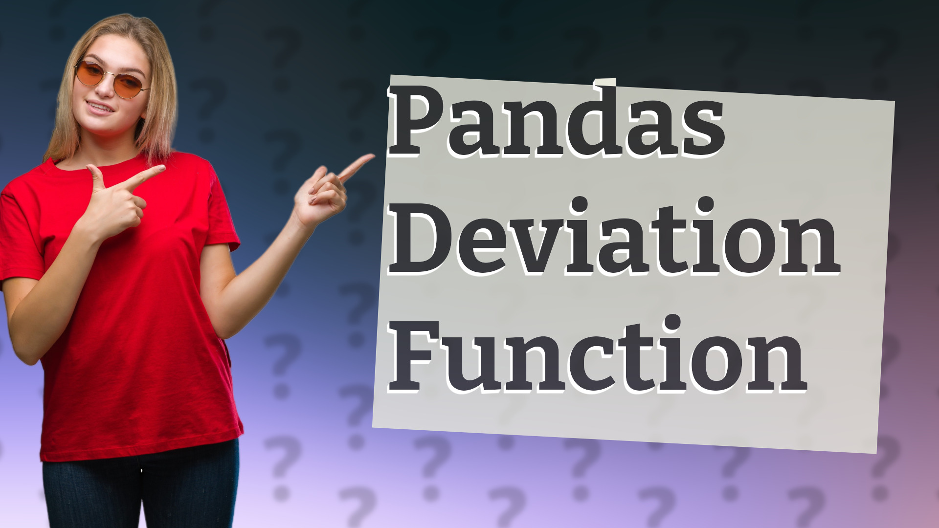 Pandas Deviation Function