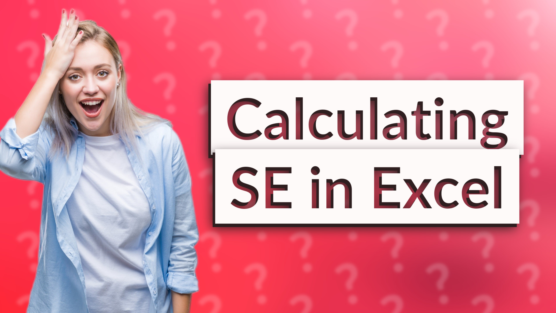 Calculating SE in Excel