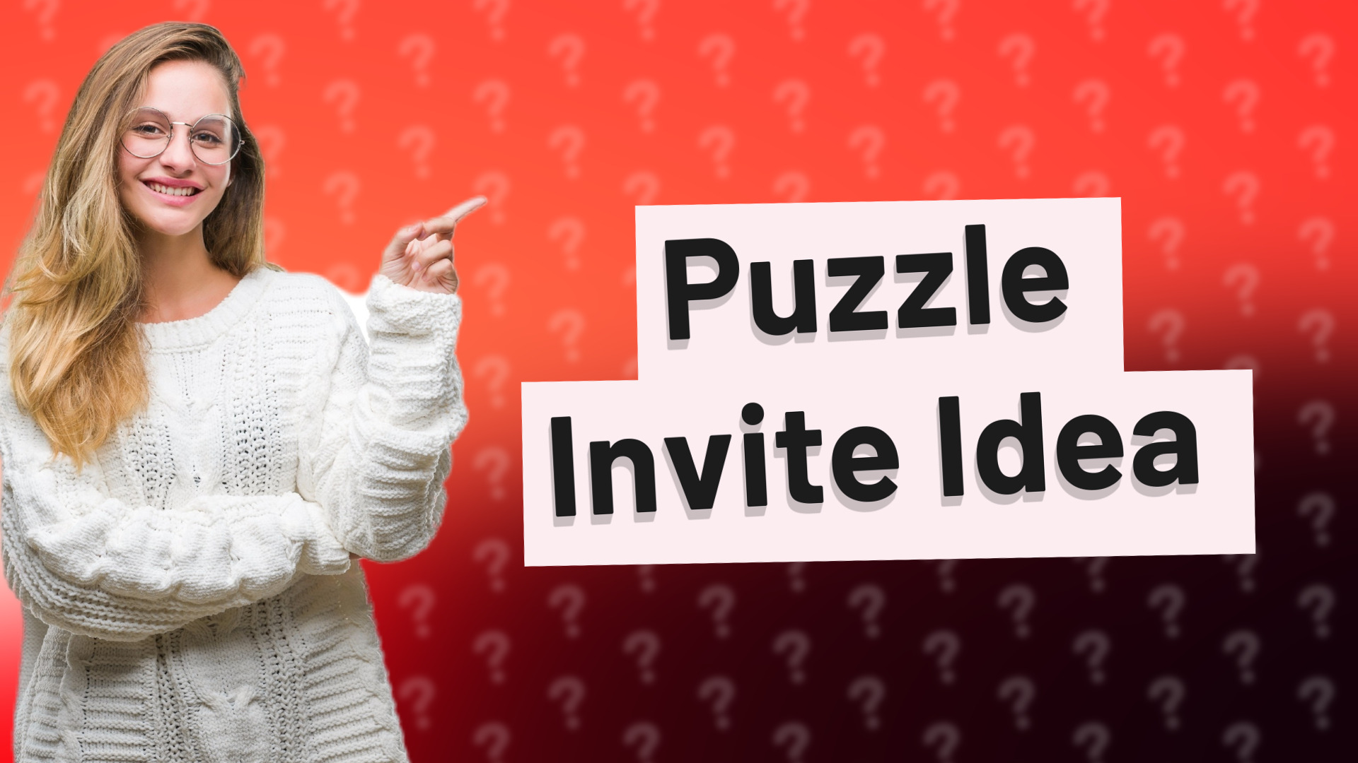 Puzzle Invite Idea