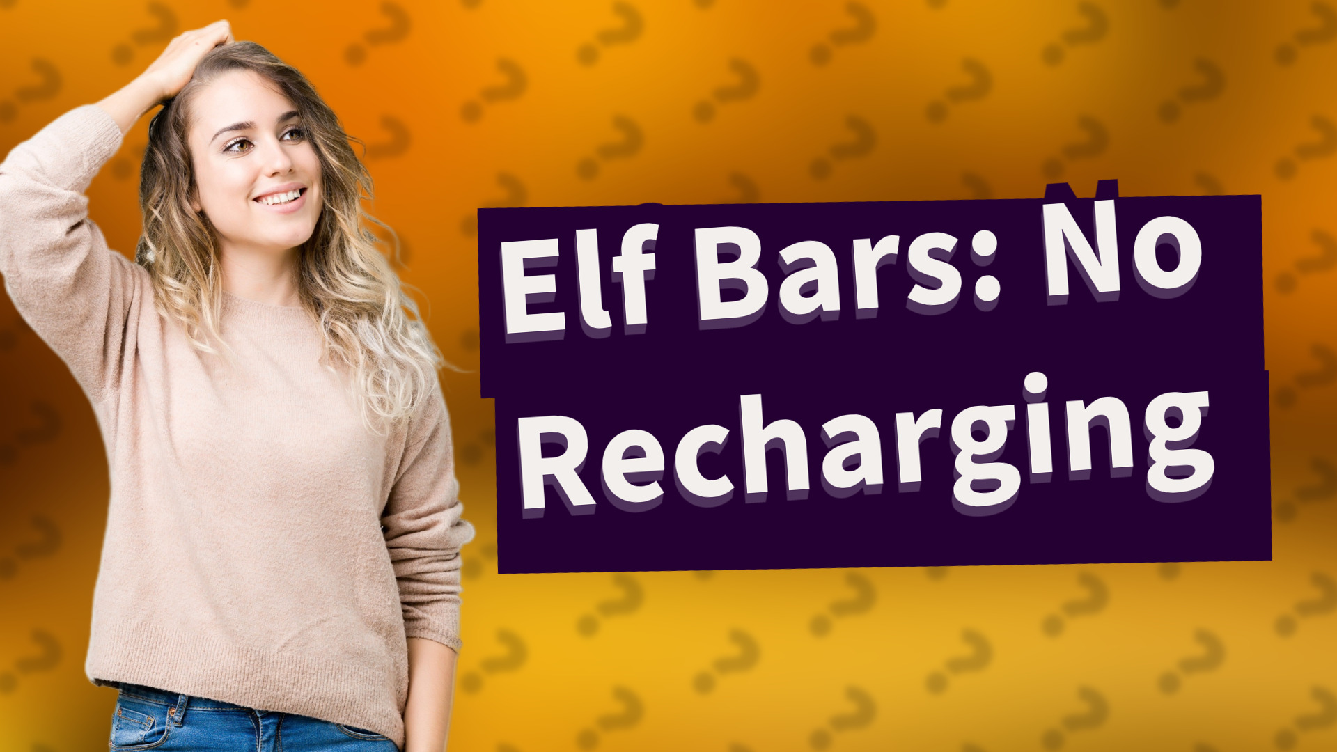 Elf Bars: No Recharging