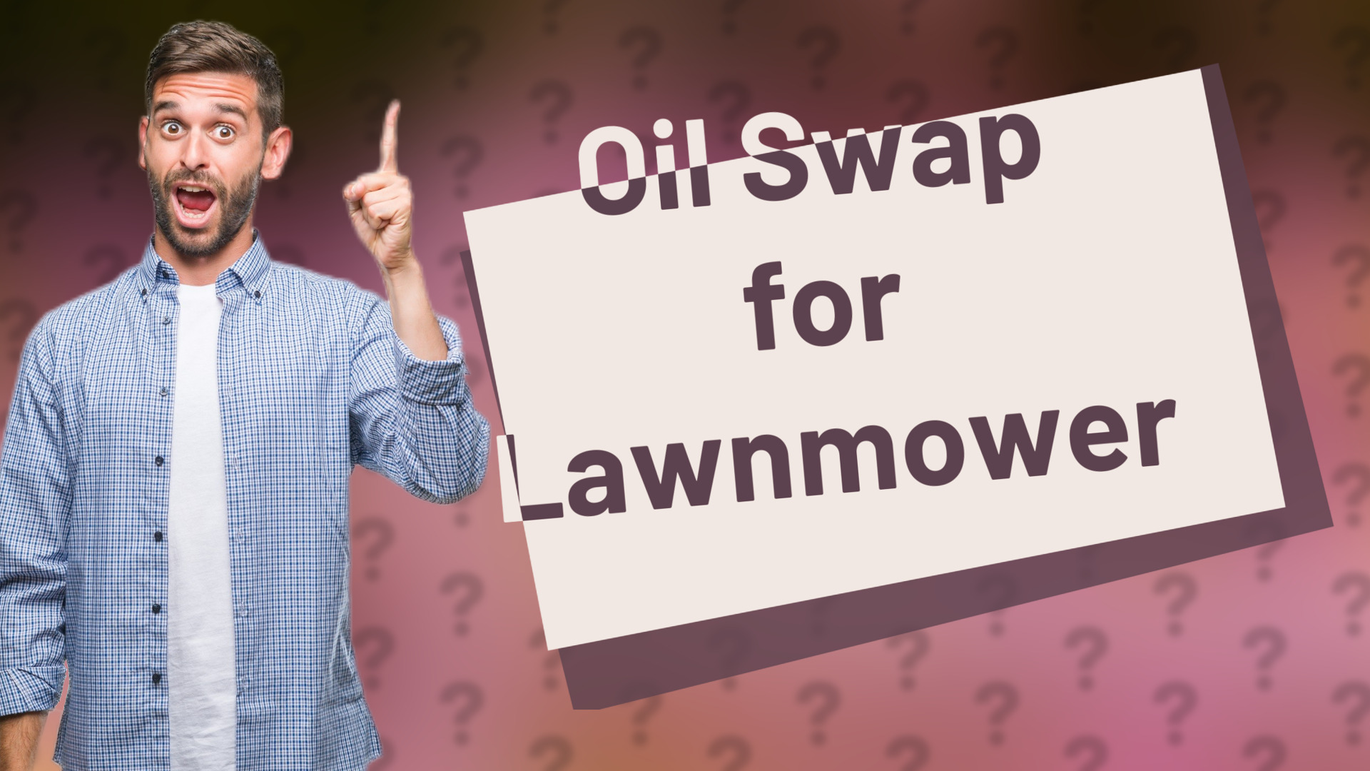 Oil Swap for Lawnmower