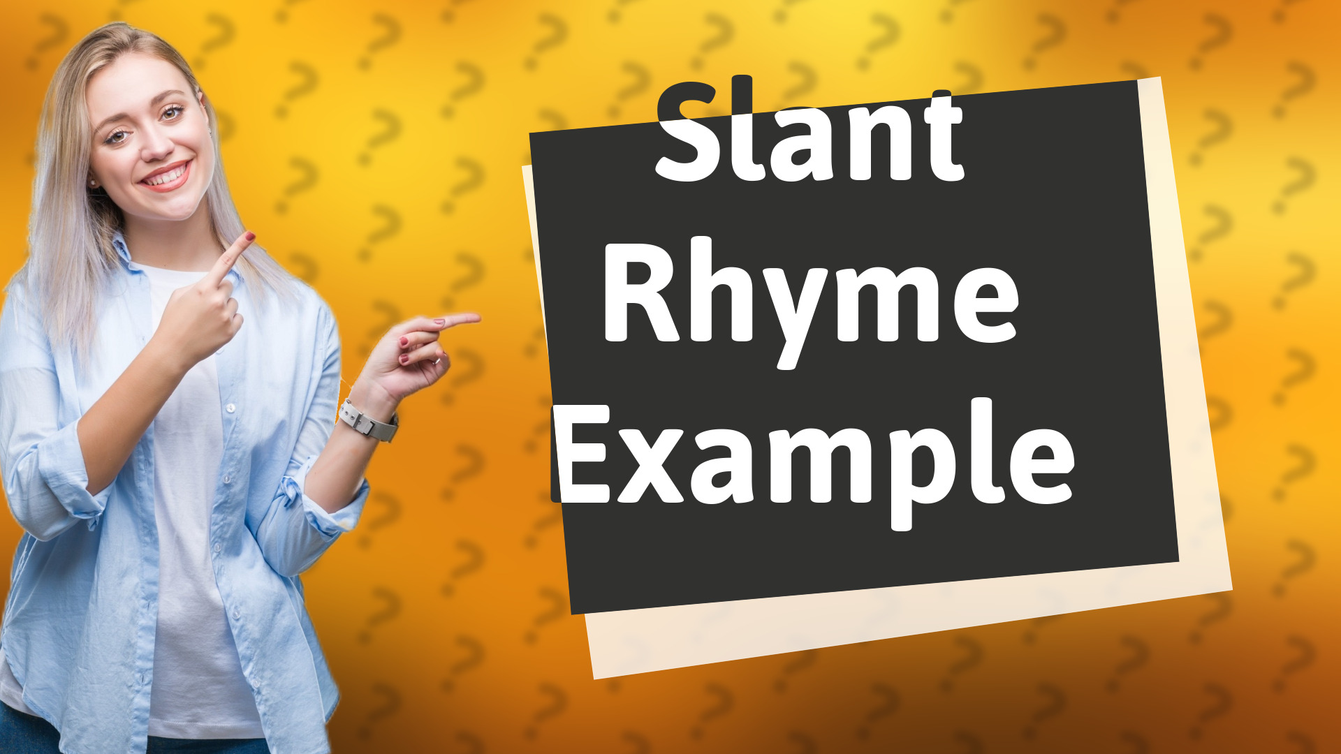 Slant Rhyme Example