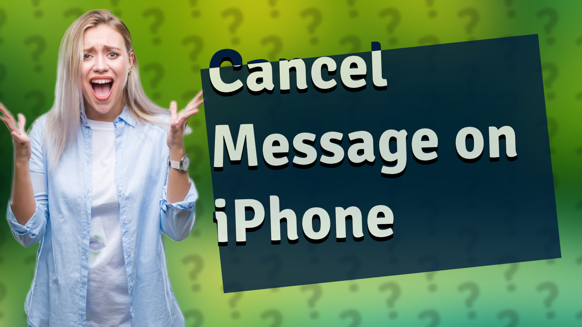 Cancel Message on iPhone