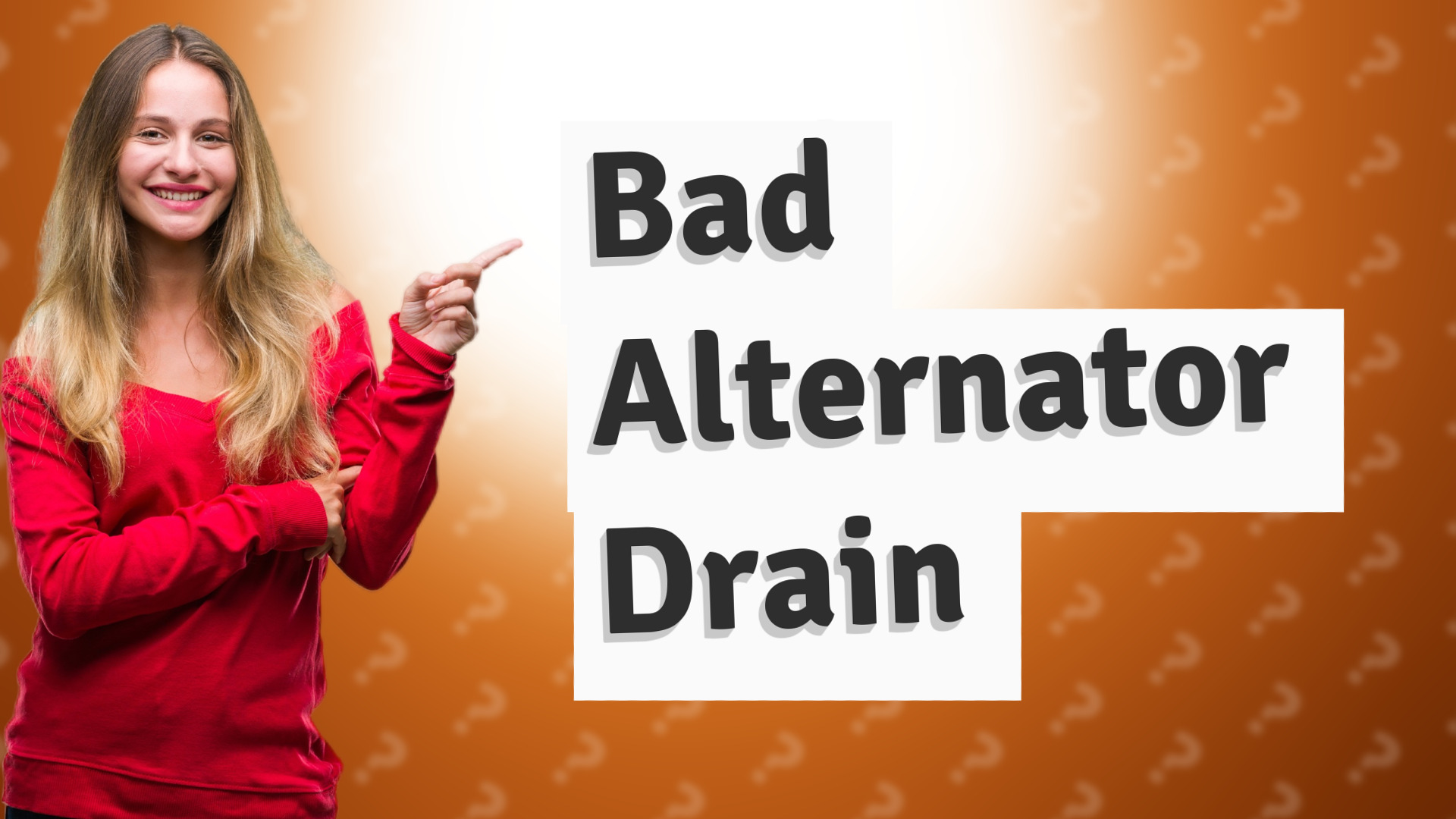 Bad Alternator Drain