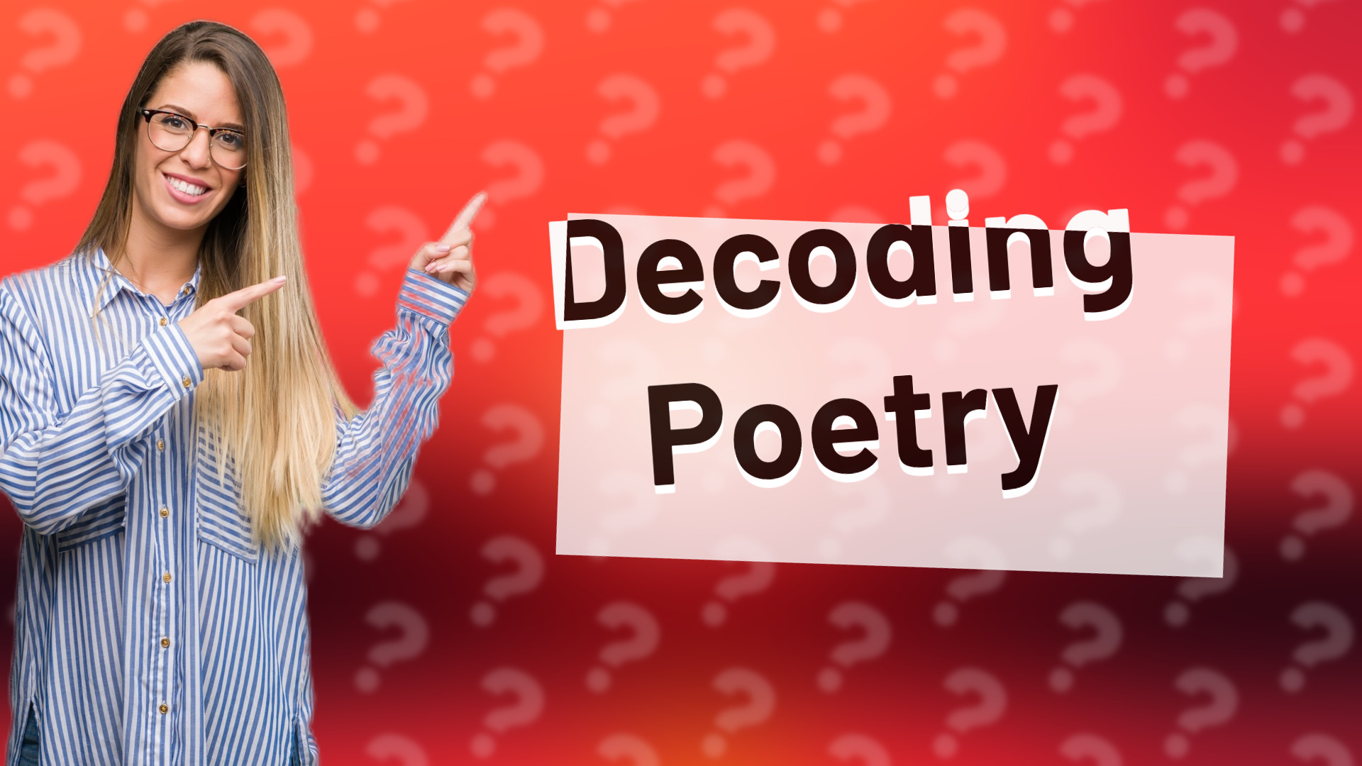 Decoding Poetry