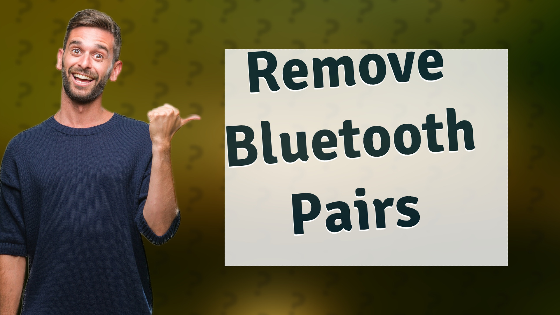 Remove Bluetooth Pairs