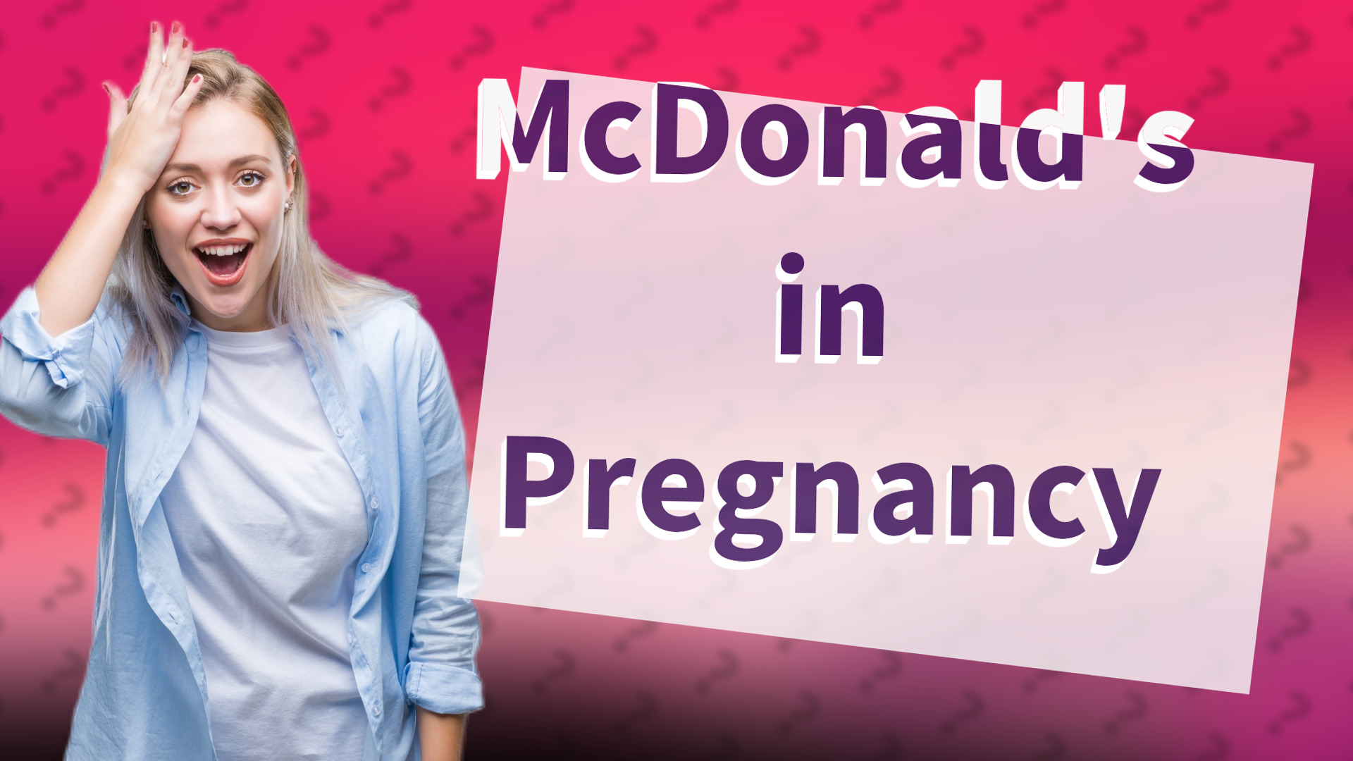 McDonald's in Pregnancy