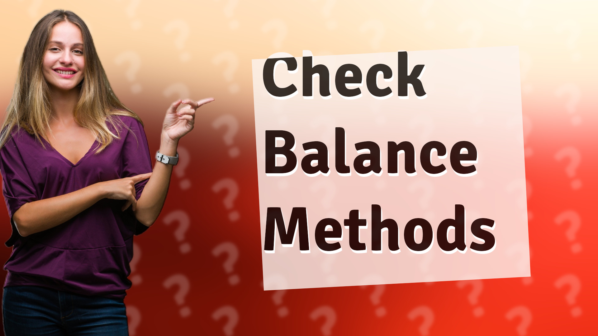 Check Balance Methods