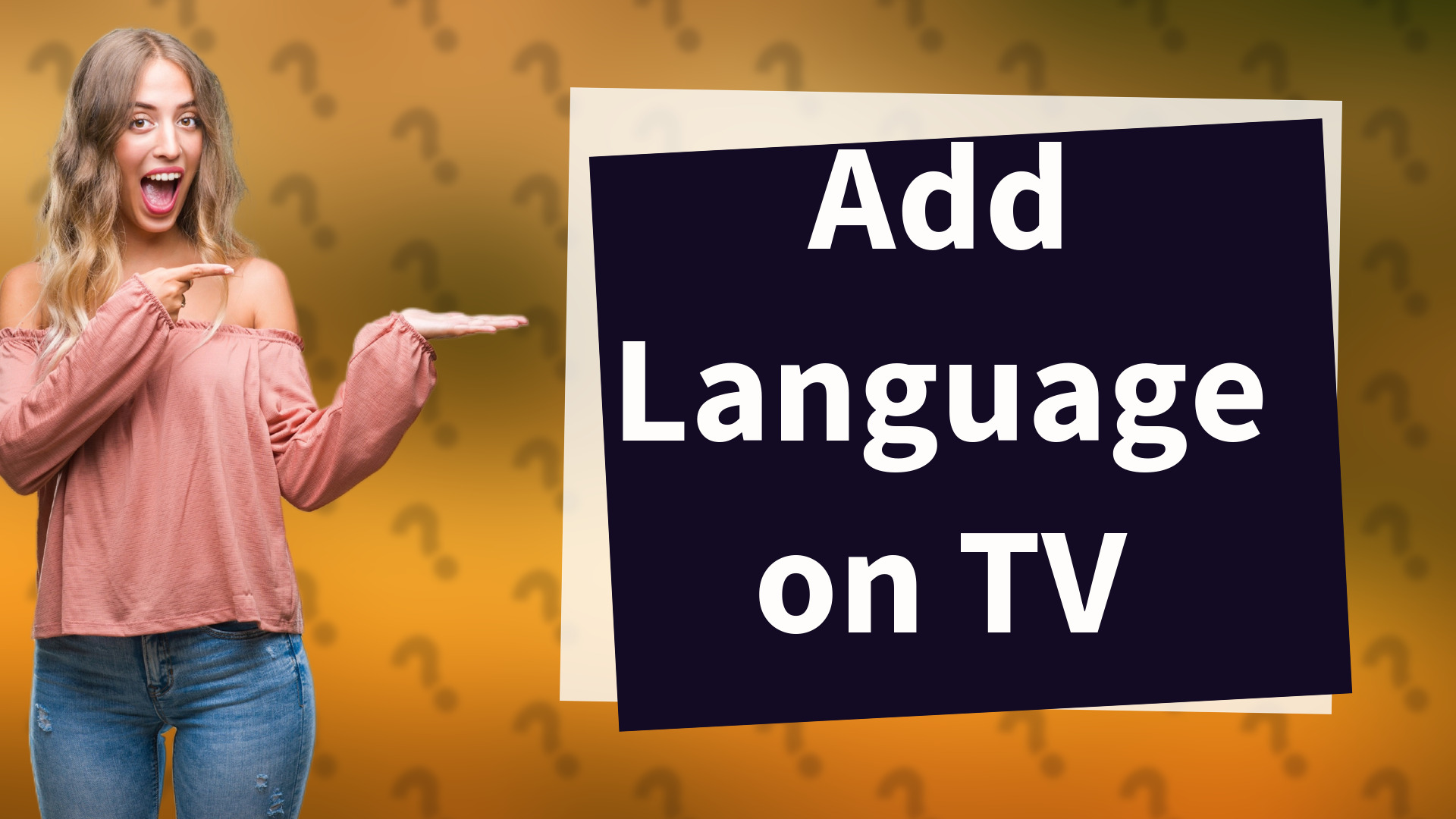 Add Language on TV