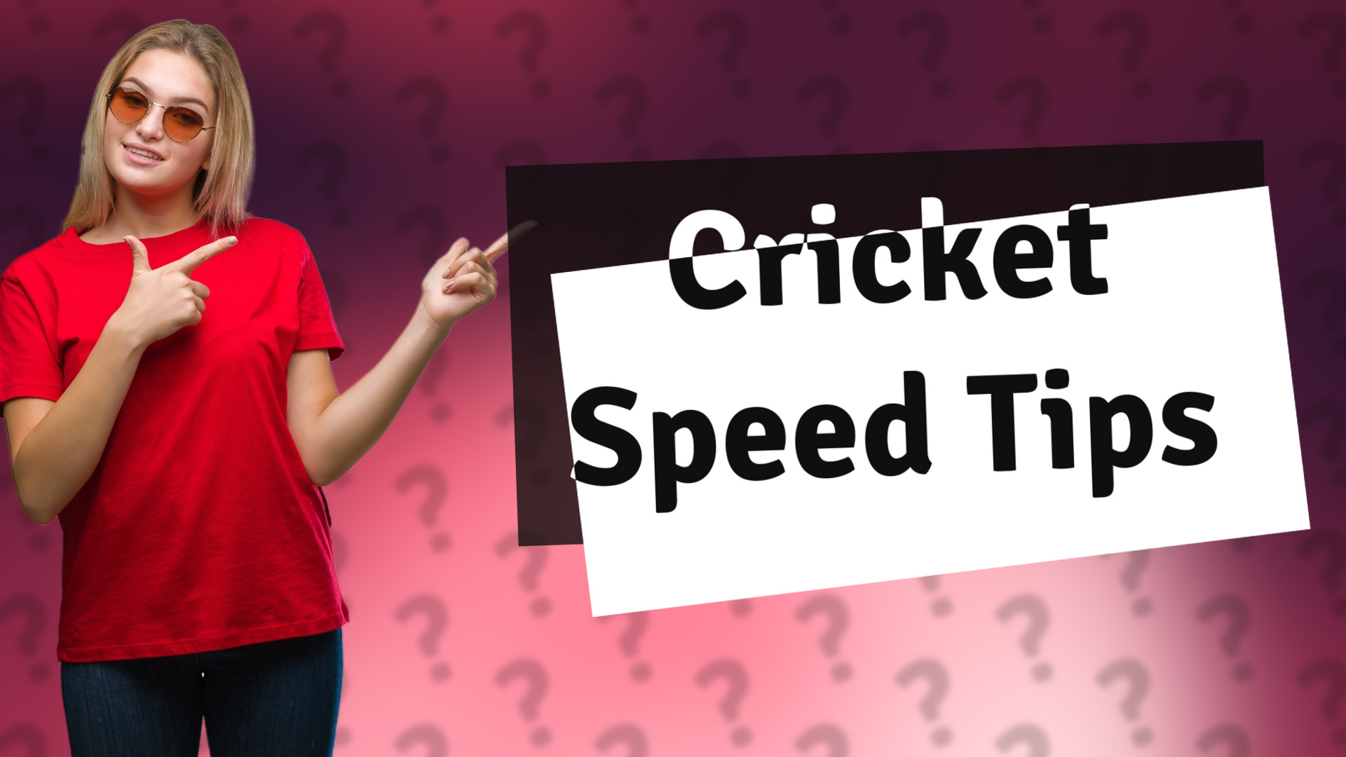 Cricket Speed Tips