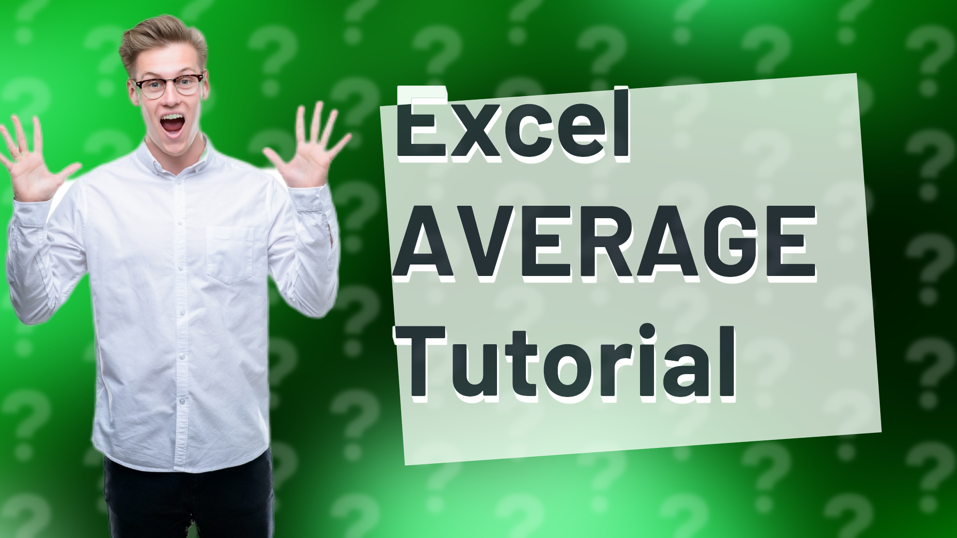 Excel AVERAGE Tutorial
