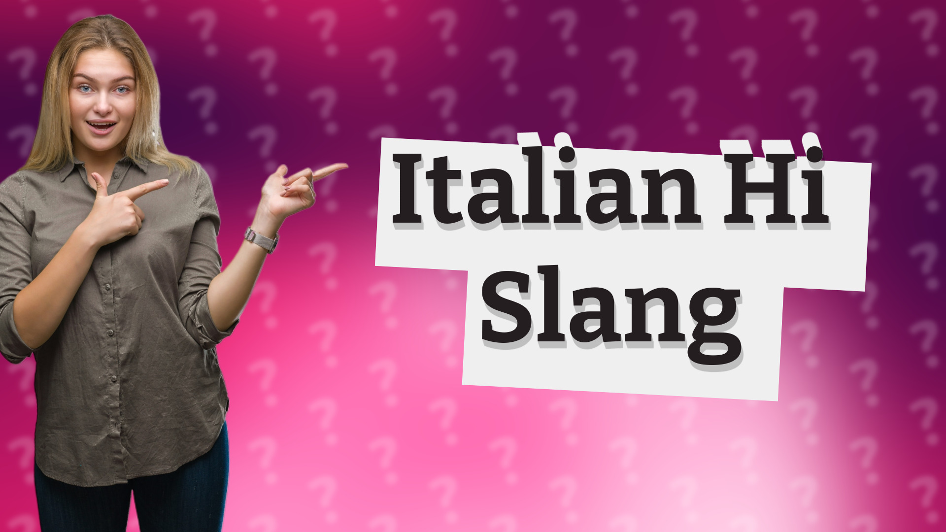 Italian Hi Slang
