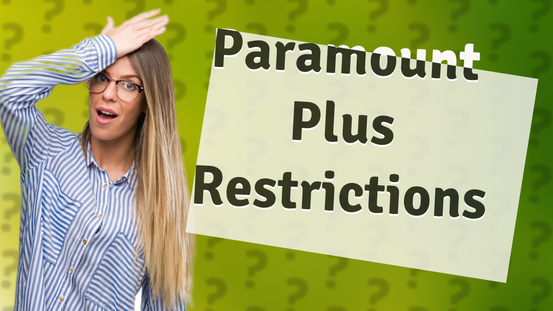 Paramount Plus Restrictions