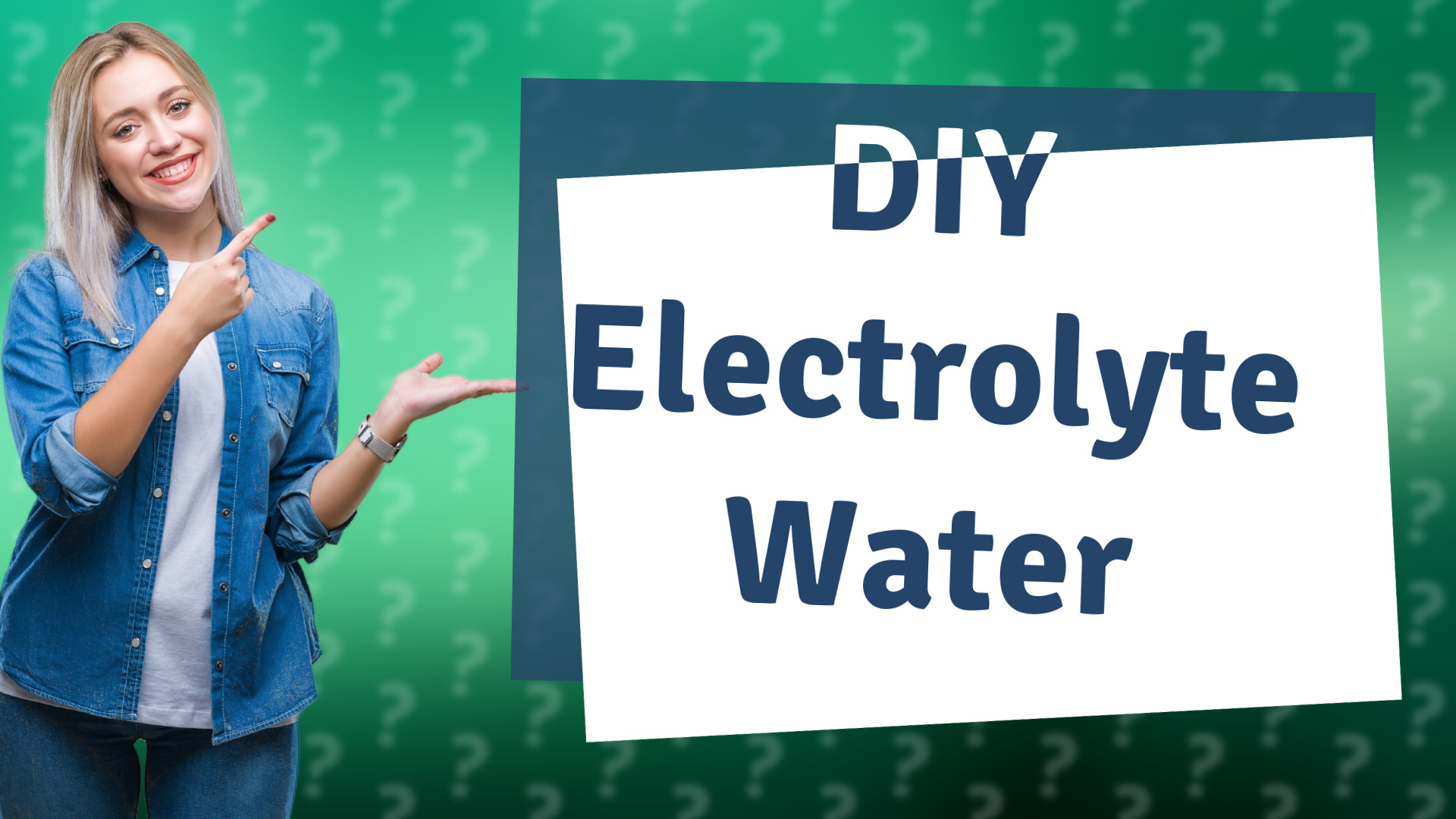 DIY Electrolyte Water