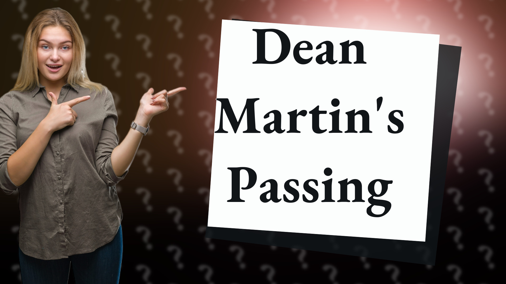 Dean Martin's Passing