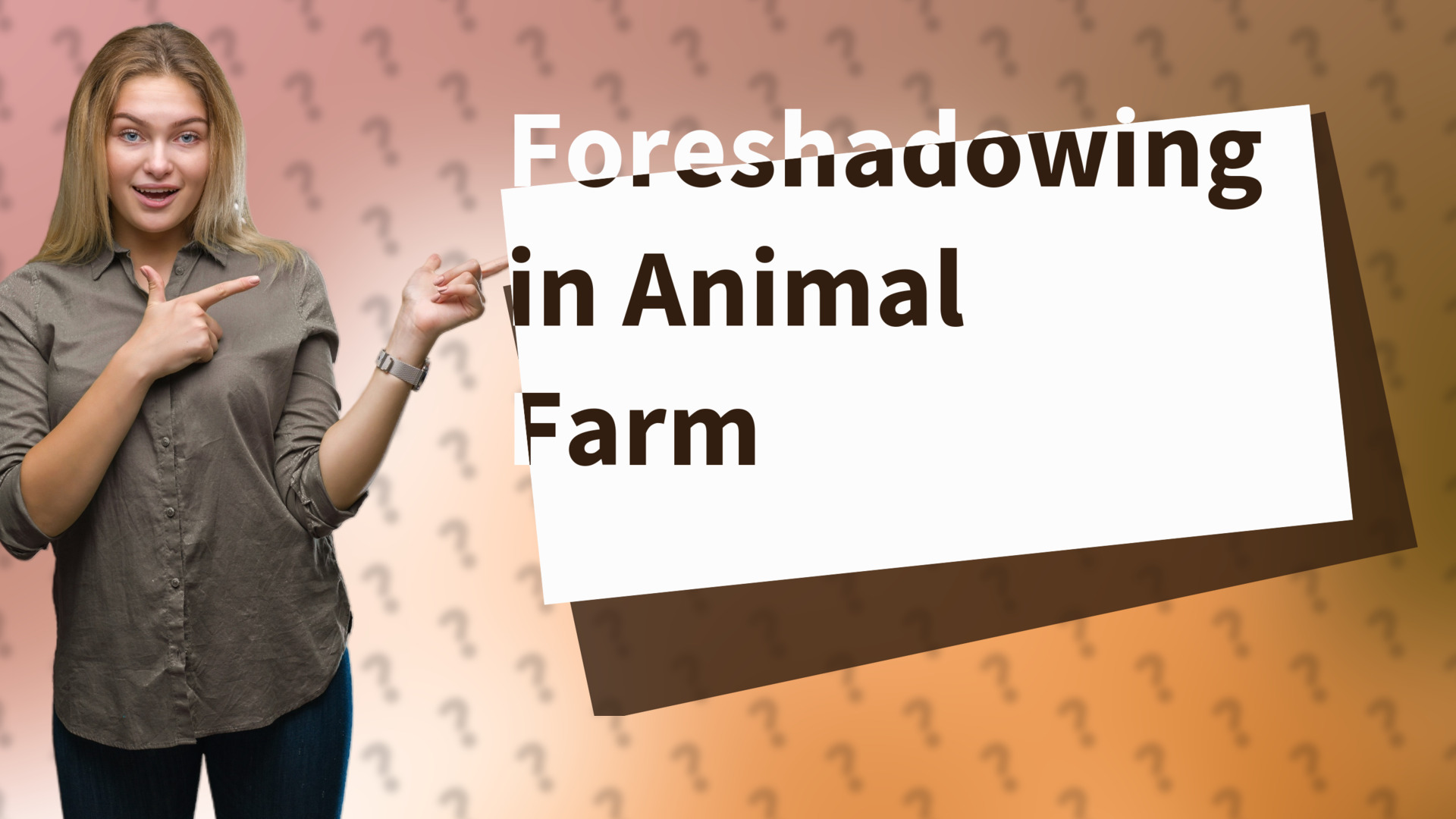 Foreshadowing in Animal Farm