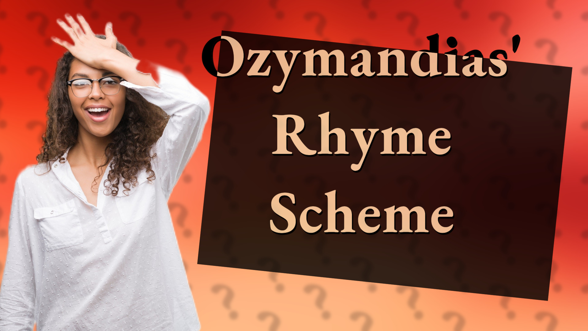 Ozymandias' Rhyme Scheme