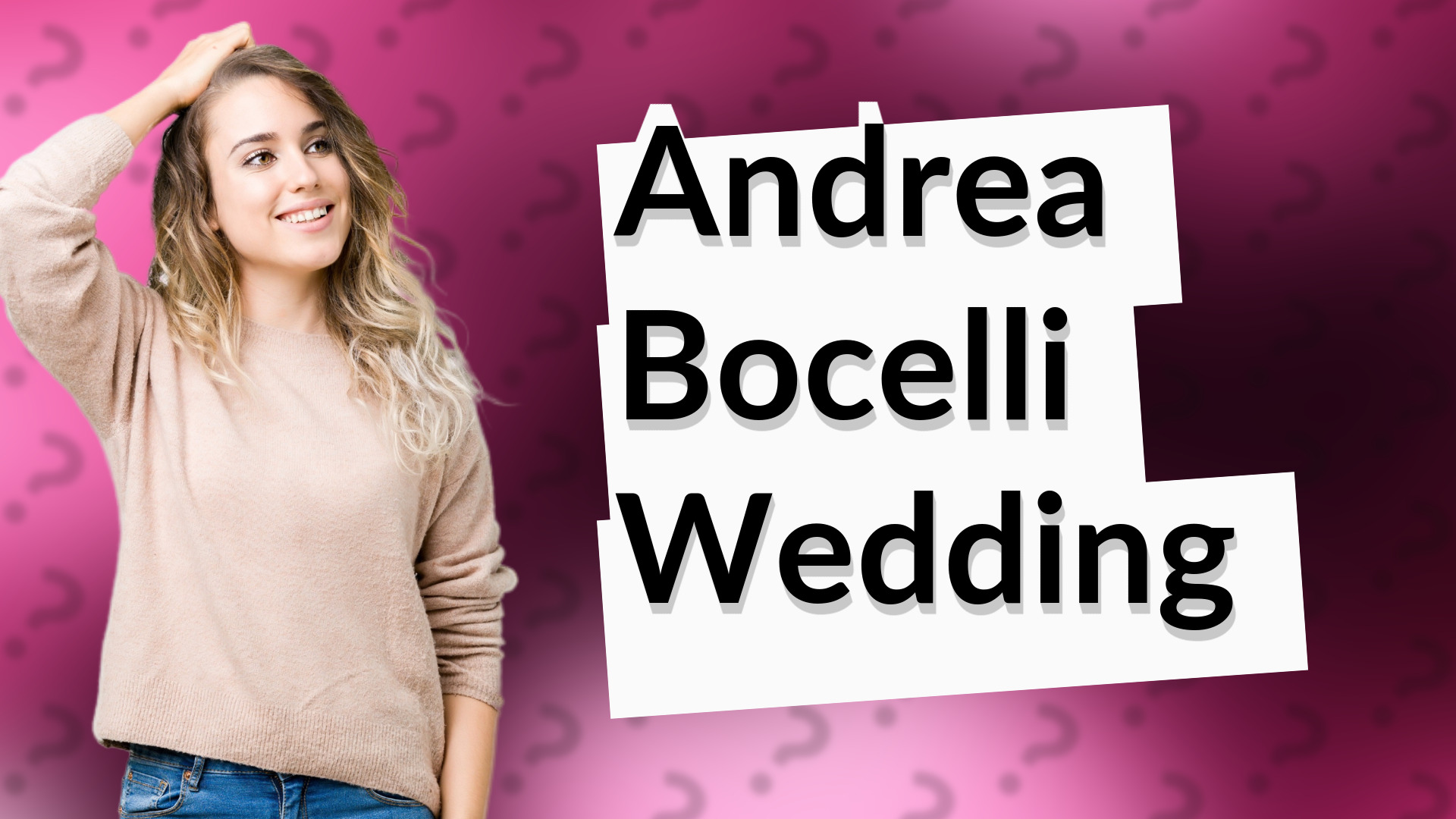 Andrea Bocelli Wedding