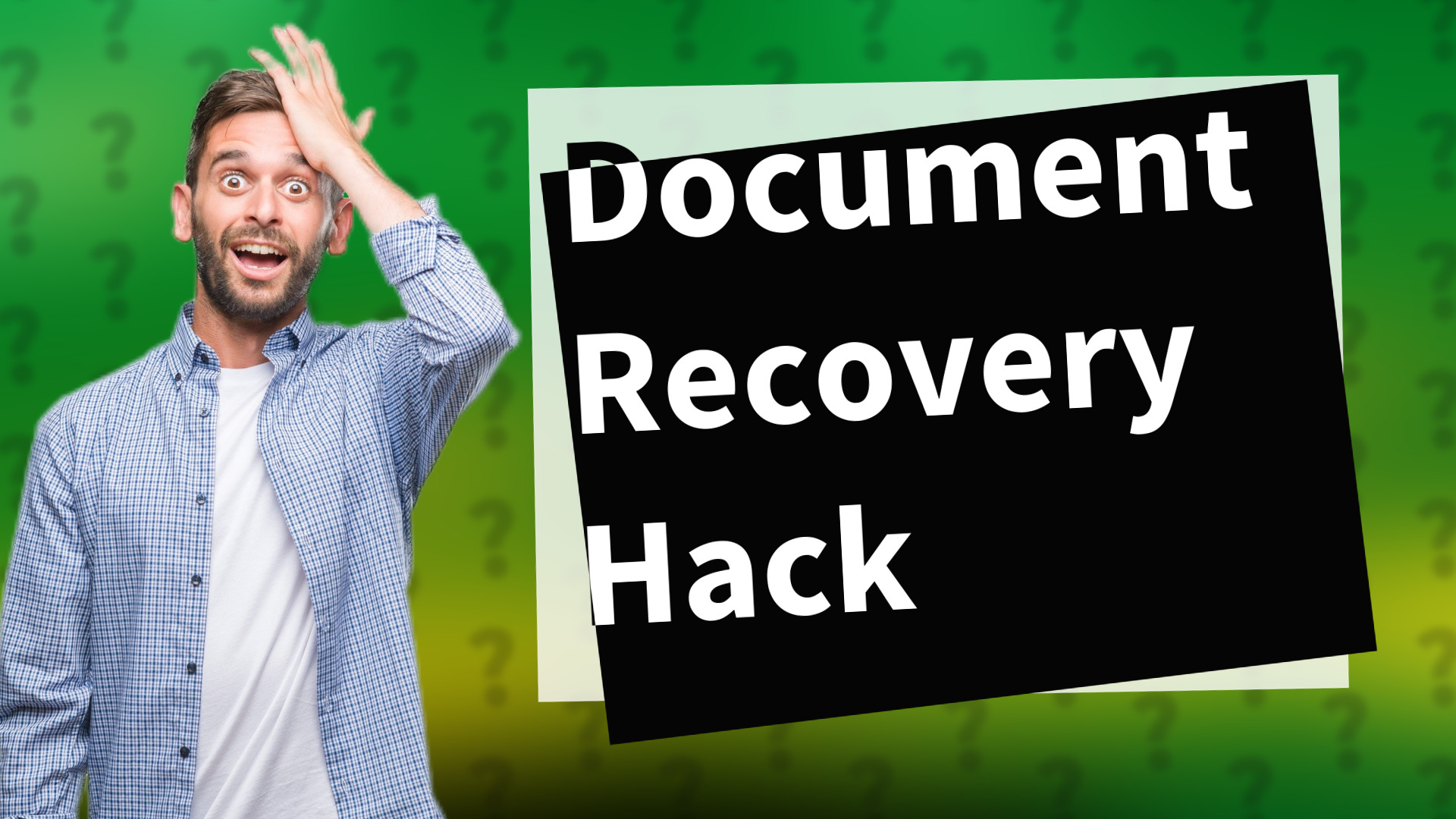 Document Recovery Hack