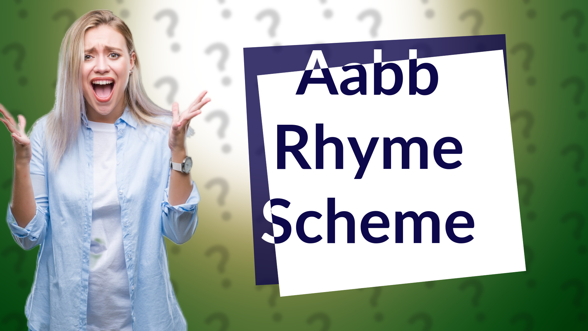 Aabb Rhyme Scheme